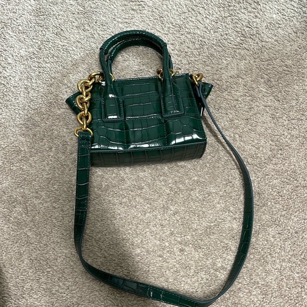 Zara Green Crocodile Crossbody